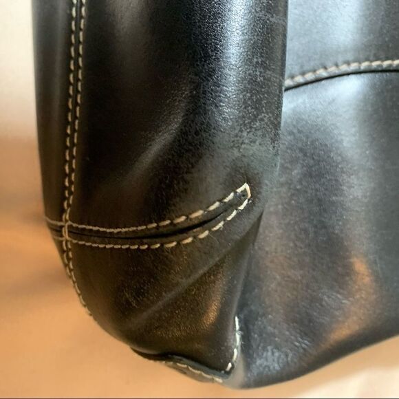 Cole Haan Black Leather Curved Shoulder Bag - Picture 3 of 15